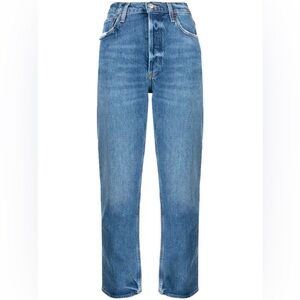 Agolde Blue Straight Leg Jeans